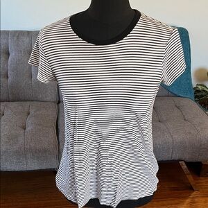 Marine Layer Black and White Striped Short Sleeve Tee size XS